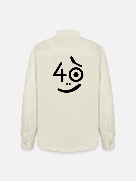 40 years - so what? - Relaxed Fit Unisex Organic Shirt by Stanley/Stella - soft Ecru