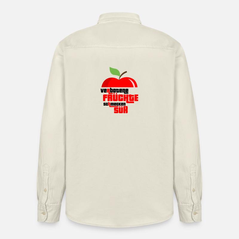 Obst Früchte Geschenkidee Früchte Funsprüche Obst - Relaxed Fit Unisex Organic Hemd von Stanley/Stella - Natur