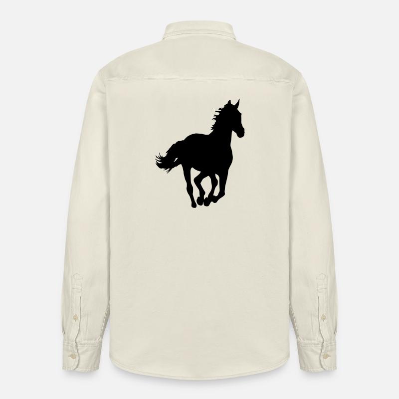 Ein Pferd. - Relaxed Fit Unisex Organic Hemd von Stanley/Stella - Natur