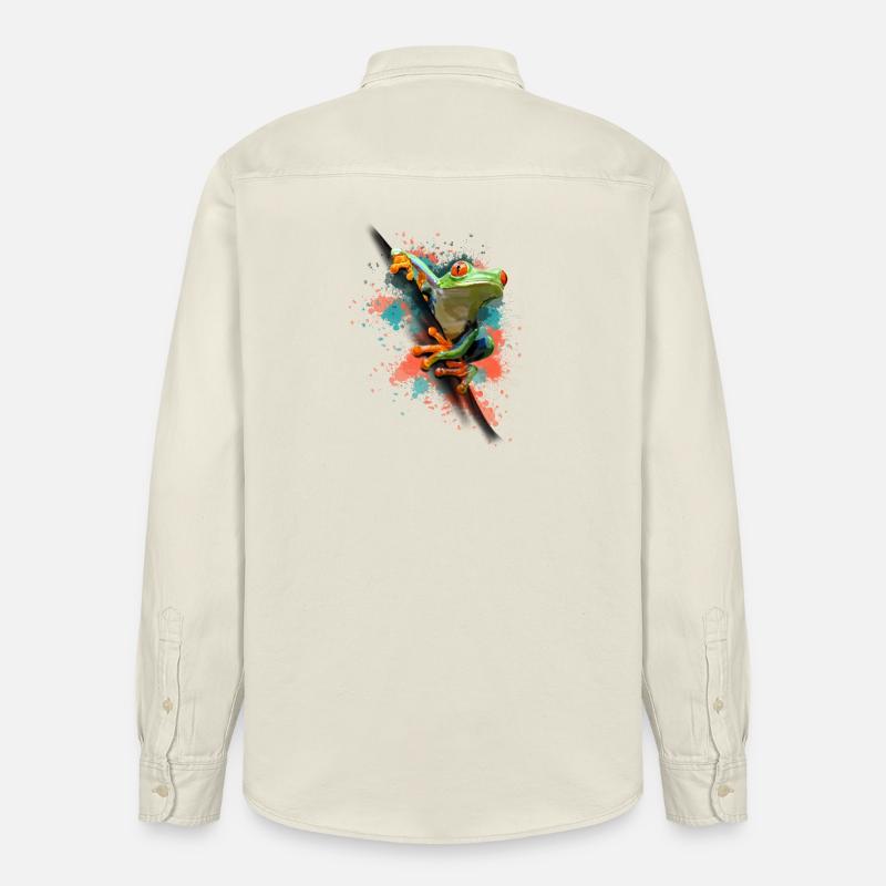 Frog - Stanley/Stella unisex skjorte afslappet pasform økologisk - blød ecru