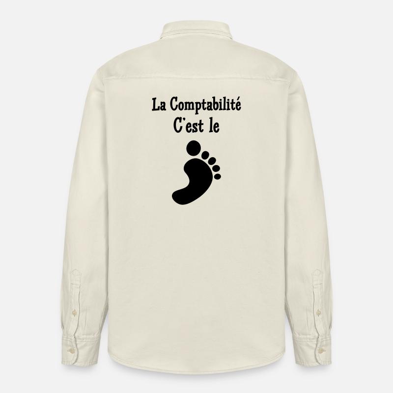 comptable / comptabilité / argent / Finance / Euro - Chemise unisexe coupe décontractée bio Stanley/Stella - écru doux