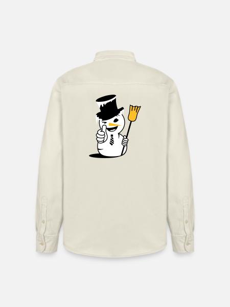 Cool snowman with thumbs up - Relaxed Fit Unisex Organic Shirt by Stanley/Stella - soft Ecru