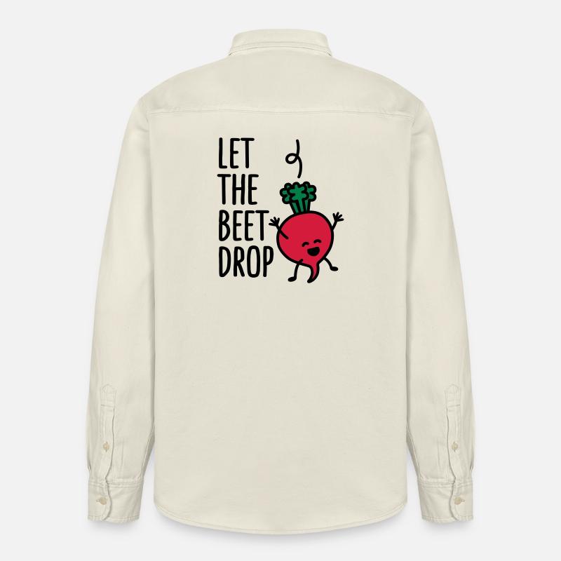 Let the beet drop - Relaxed Fit Unisex Organic Hemd von Stanley/Stella - Natur