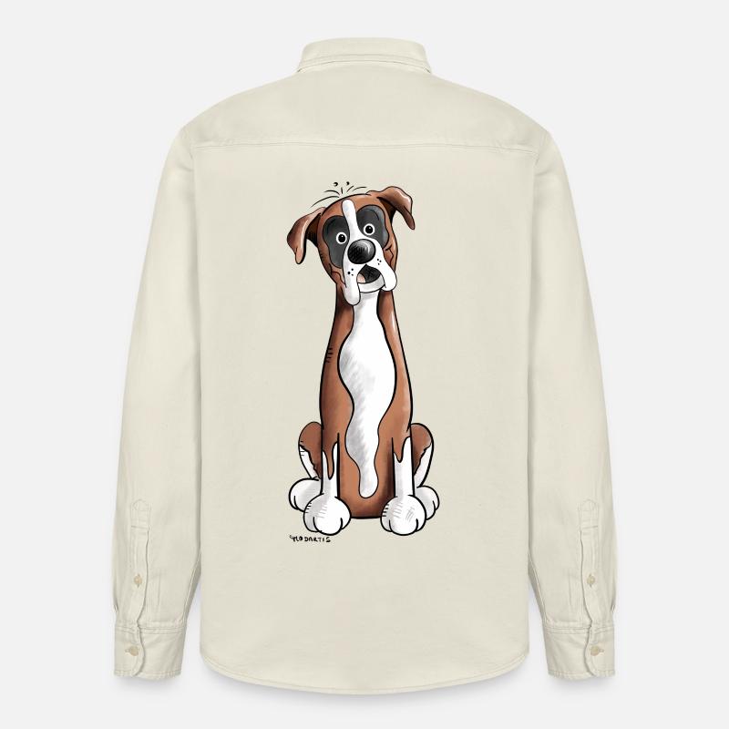 Funny Deutscher Boxer - Relaxed Fit Unisex Organic Hemd von Stanley/Stella - Natur