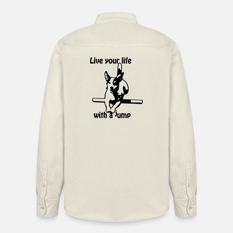 Agility Jack Russel Terrier - Relaxed Fit Unisex Organic Hemd von Stanley/Stella - Natur