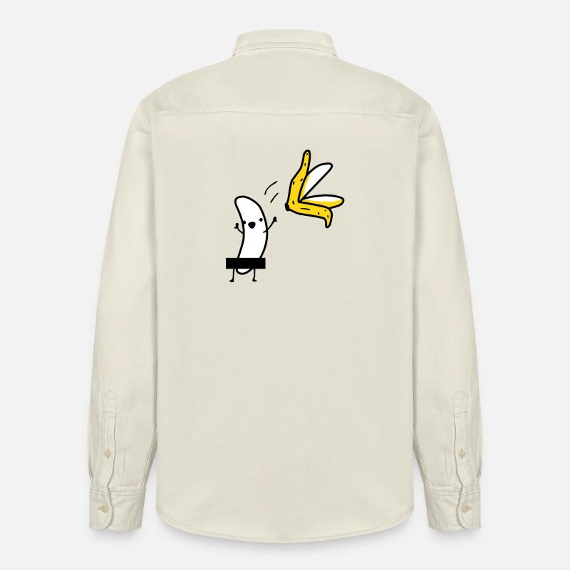 Striptease banane - Chemise unisexe coupe décontractée bio Stanley/Stella - écru doux