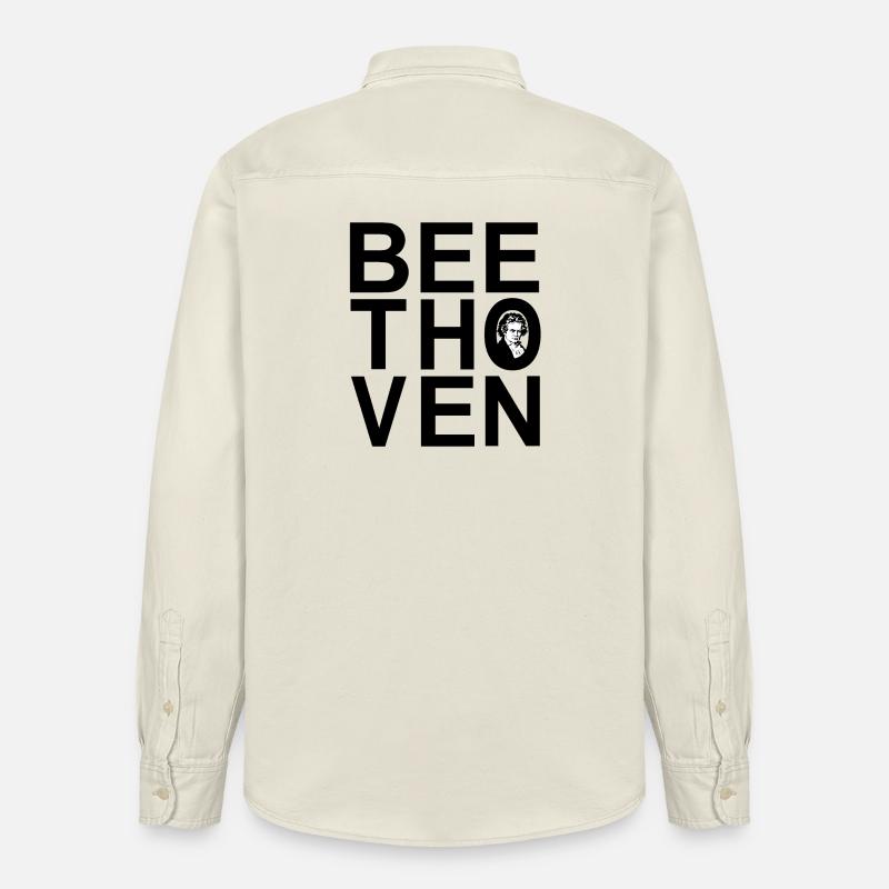 Beethoven - Chemise unisexe coupe décontractée bio Stanley/Stella - écru doux