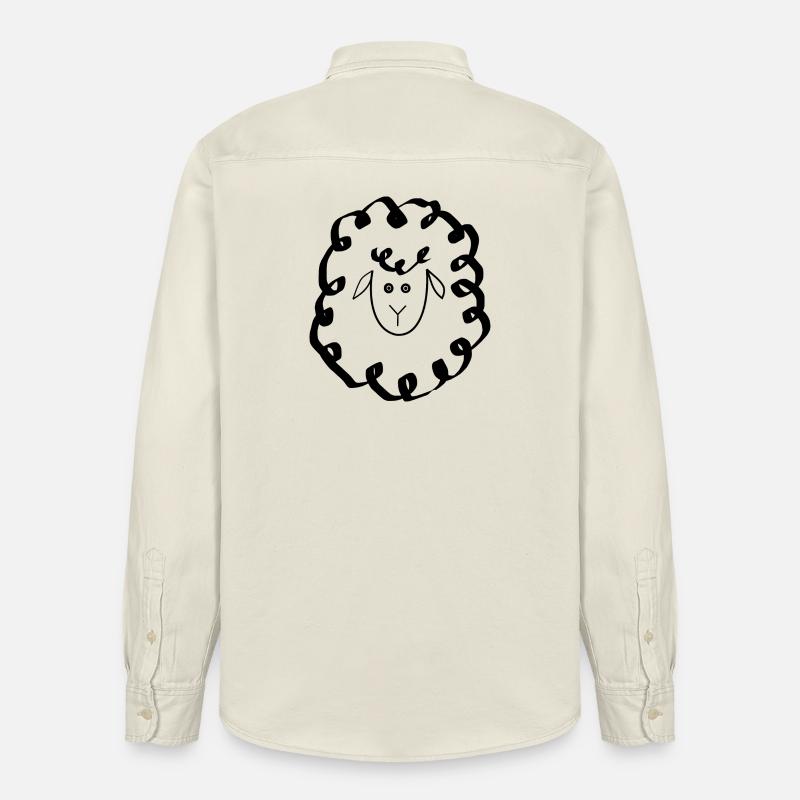 Schafe Schäfchen Lamm - Relaxed Fit Unisex Organic Hemd von Stanley/Stella - Natur
