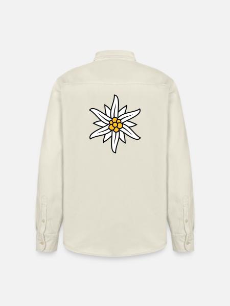Edelweiss Bergblume logo - Relaxed Fit Unisex Organic Shirt by Stanley/Stella - soft Ecru