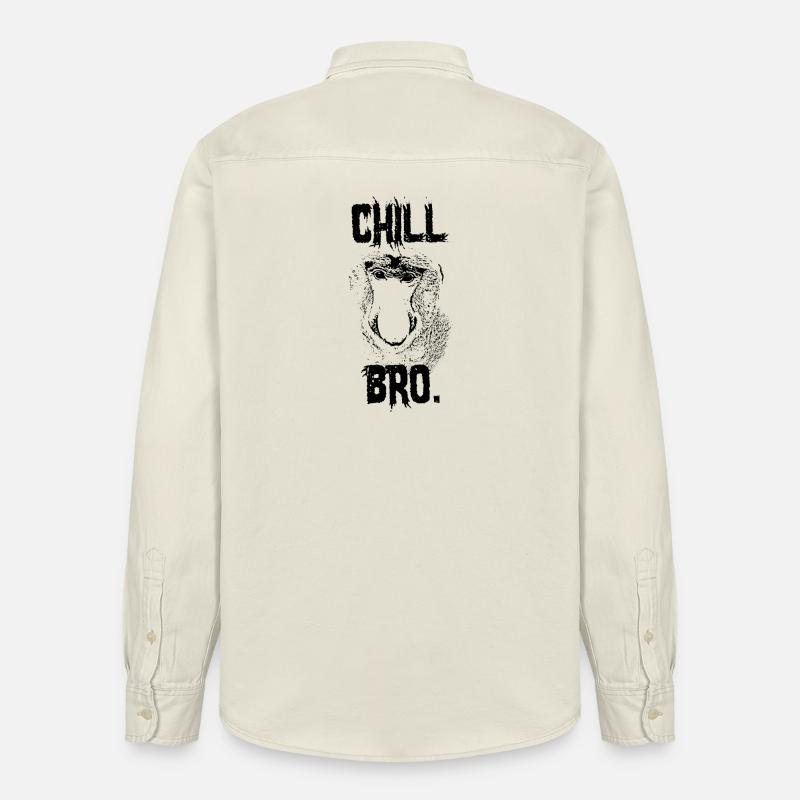 Chill Bro Nasenaffe Geschenk - Relaxed Fit Unisex Organic Hemd von Stanley/Stella - Natur