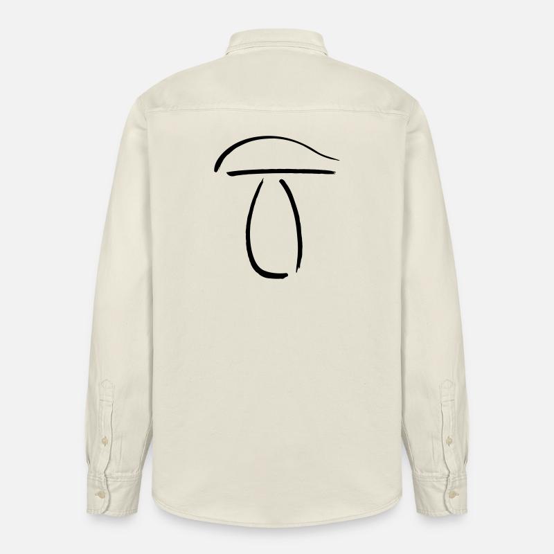 Cèpes aux champignons bâtonnets - Chemise unisexe coupe décontractée bio Stanley/Stella - écru doux