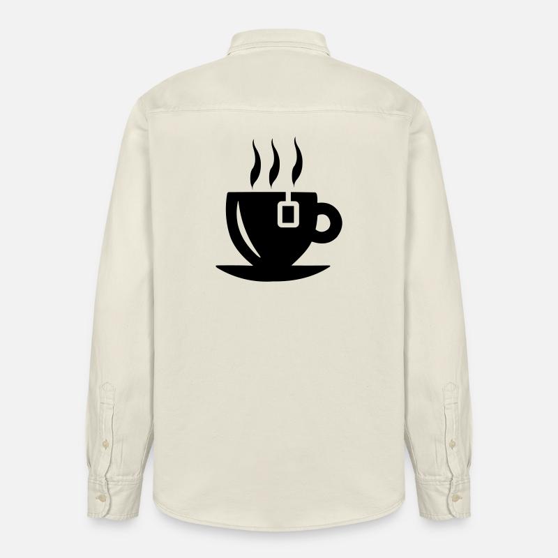 Teetasse mit Teebeutel - Relaxed Fit Unisex Organic Hemd von Stanley/Stella - Natur