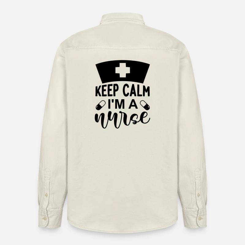 Keep calm im a nurse - Chemise unisexe coupe décontractée bio Stanley/Stella - écru doux