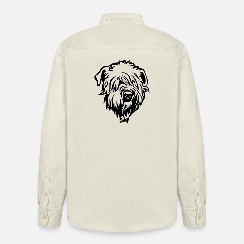 Tête de Terrier wheaten - Chemise unisexe coupe décontractée bio Stanley/Stella - écru doux
