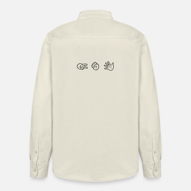 Ciseaux Papier de pierre - Chemise unisexe coupe décontractée bio Stanley/Stella - écru doux