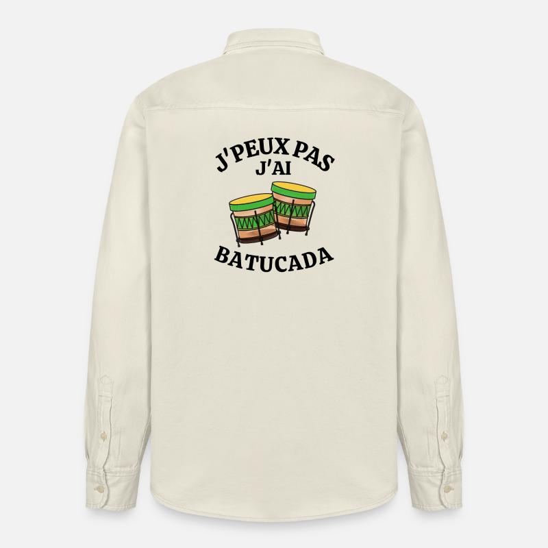 batucada, Brésil, carnaval de rio, samba - Chemise unisexe coupe décontractée bio Stanley/Stella - écru doux