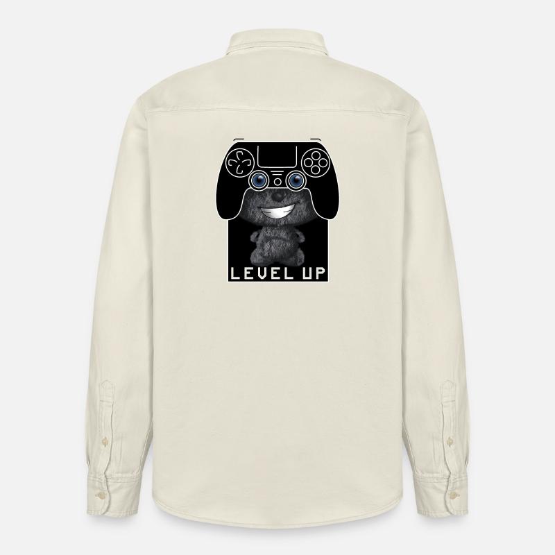 Manette Level Up Mignon - Chemise unisexe coupe décontractée bio Stanley/Stella - écru doux