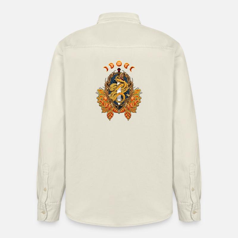 Superbe serpent avec épée - Chemise unisexe coupe décontractée bio Stanley/Stella - écru doux