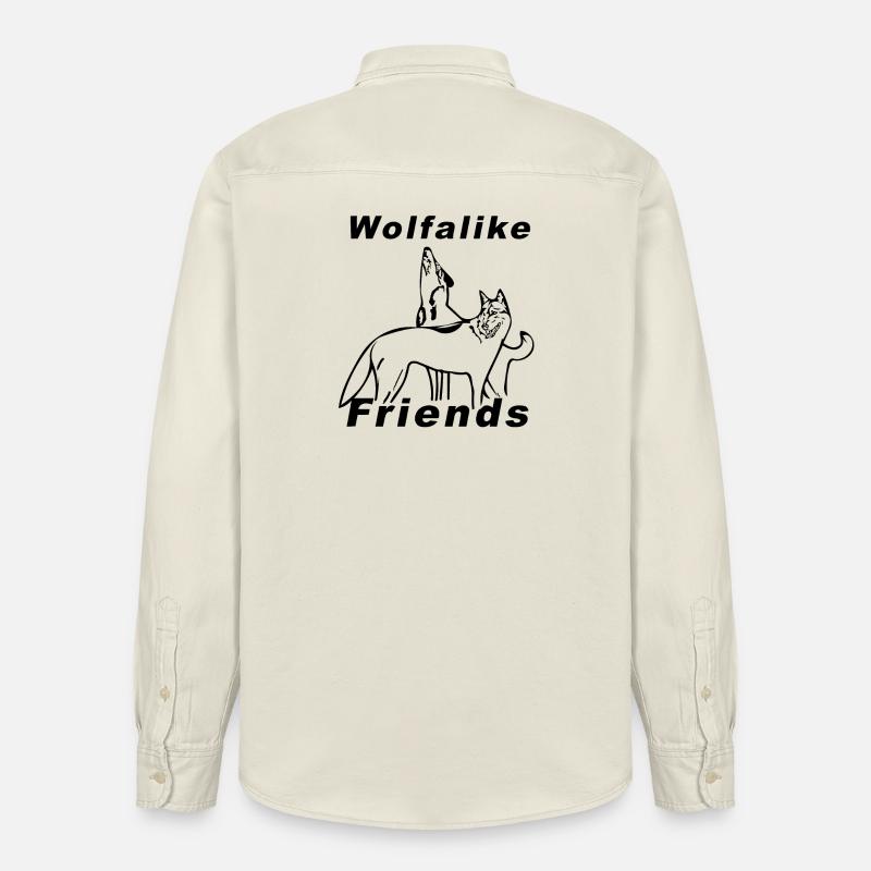 Wolfalike Logo - Relaxed Fit Unisex Organic Hemd von Stanley/Stella - Natur