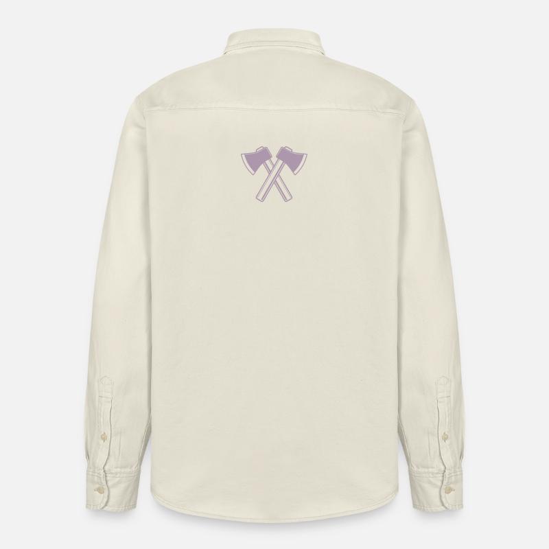 Axe Axes Bûcheron Forestier - Chemise unisexe coupe décontractée bio Stanley/Stella - écru doux