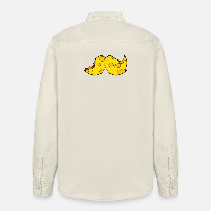 Käse Schnurrbart Bart - Relaxed Fit Unisex Organic Hemd von Stanley/Stella - Natur