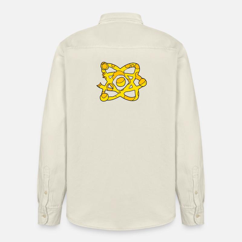 Atom Cheese Symbol Science Scientifique - Chemise unisexe coupe décontractée bio Stanley/Stella - écru doux