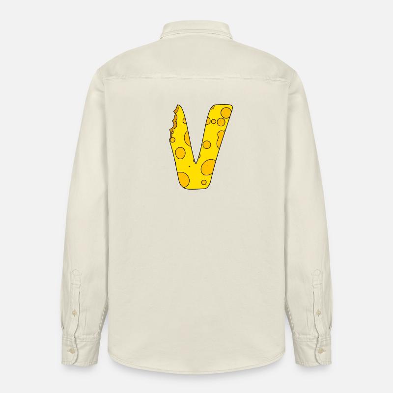 Buchstabe V - Relaxed Fit Unisex Organic Hemd von Stanley/Stella - Natur
