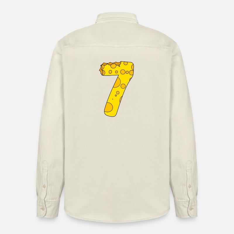 Numéro 7 Digit Cheese - Chemise unisexe coupe décontractée bio Stanley/Stella - écru doux