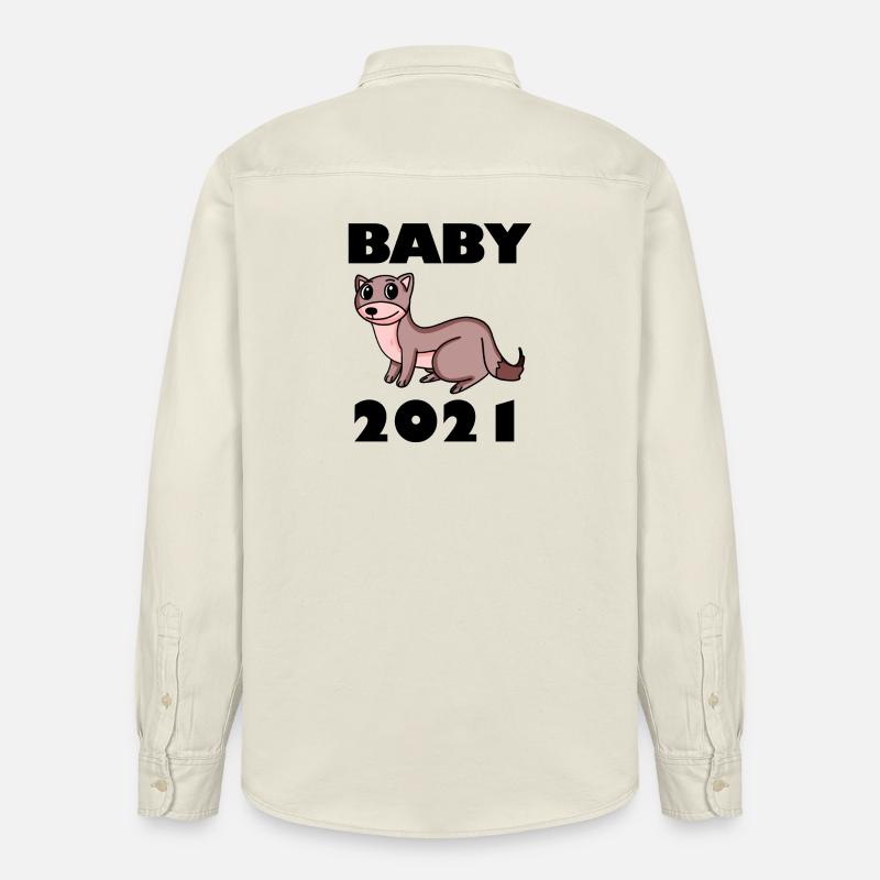 Bébé 2021 - Chemise unisexe coupe décontractée bio Stanley/Stella - écru doux
