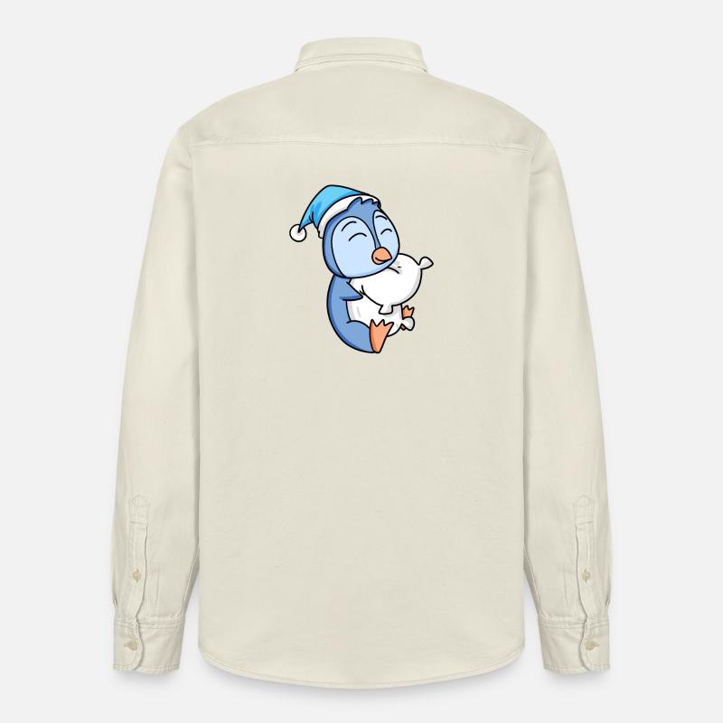 Bébé pingouin - Chemise unisexe coupe décontractée bio Stanley/Stella - écru doux