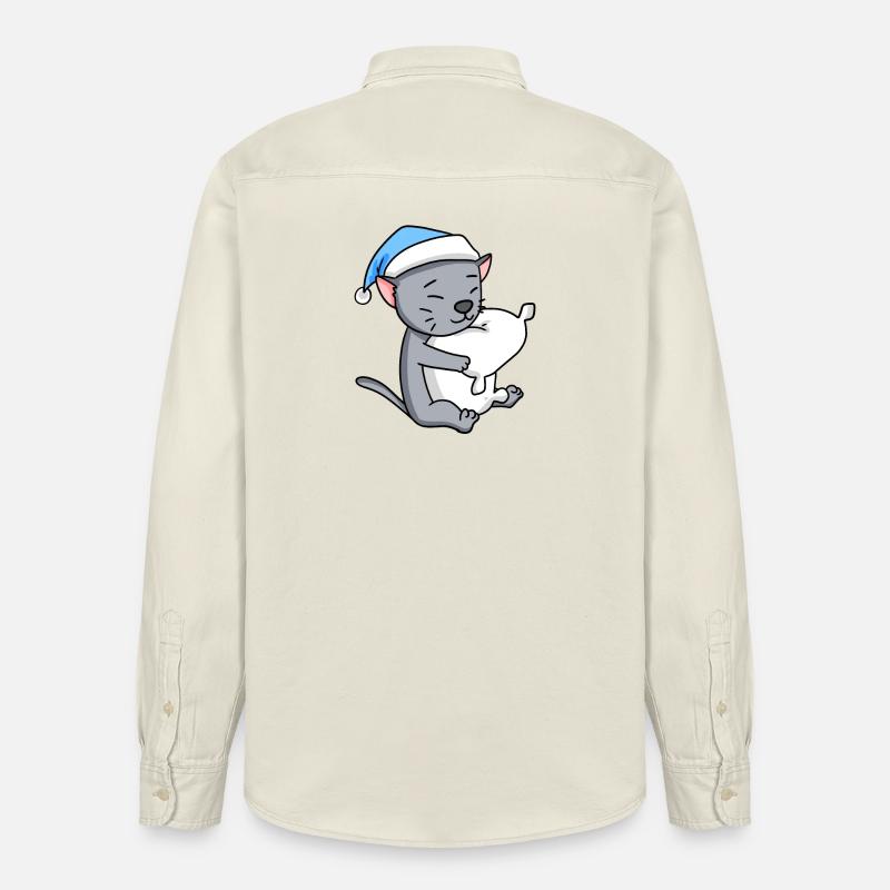 Chat race korat - Chemise unisexe coupe décontractée bio Stanley/Stella - écru doux