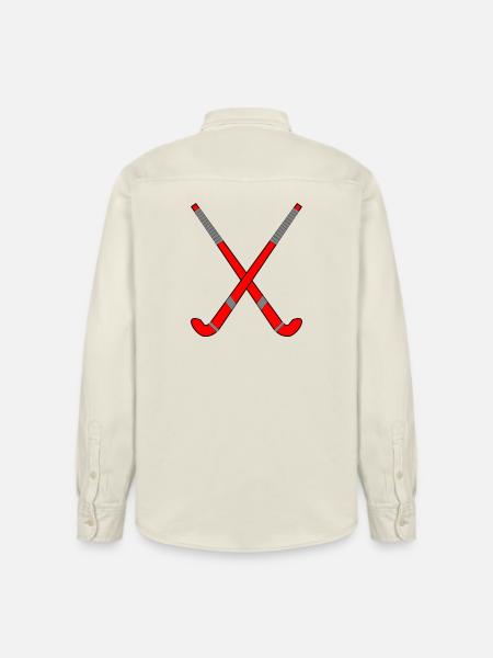 Feldhockeyschläger gekreuzt - Relaxed Fit Unisex Organic Hemd von Stanley/Stella - Natur