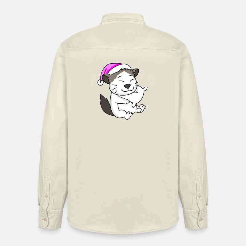 Chat race Ragdoll - Chemise unisexe coupe décontractée bio Stanley/Stella - écru doux