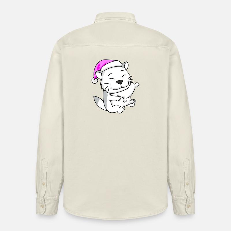 Chat race Burmilla - Chemise unisexe coupe décontractée bio Stanley/Stella - écru doux