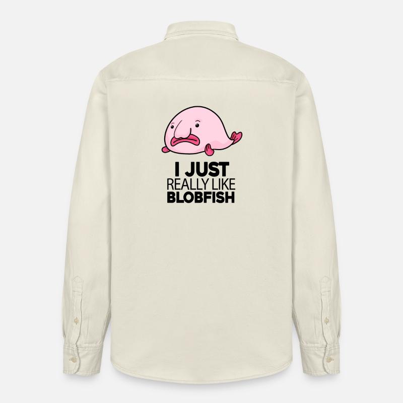Poisson Blobfish - Chemise unisexe coupe décontractée bio Stanley/Stella - écru doux