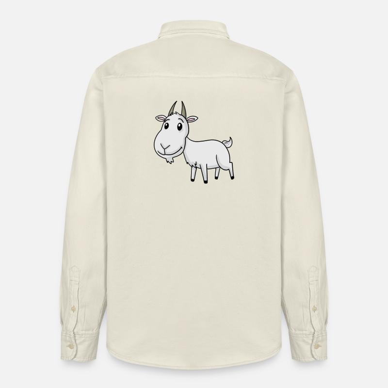 Ziege Niedlich - Relaxed Fit Unisex Organic Hemd von Stanley/Stella - Natur