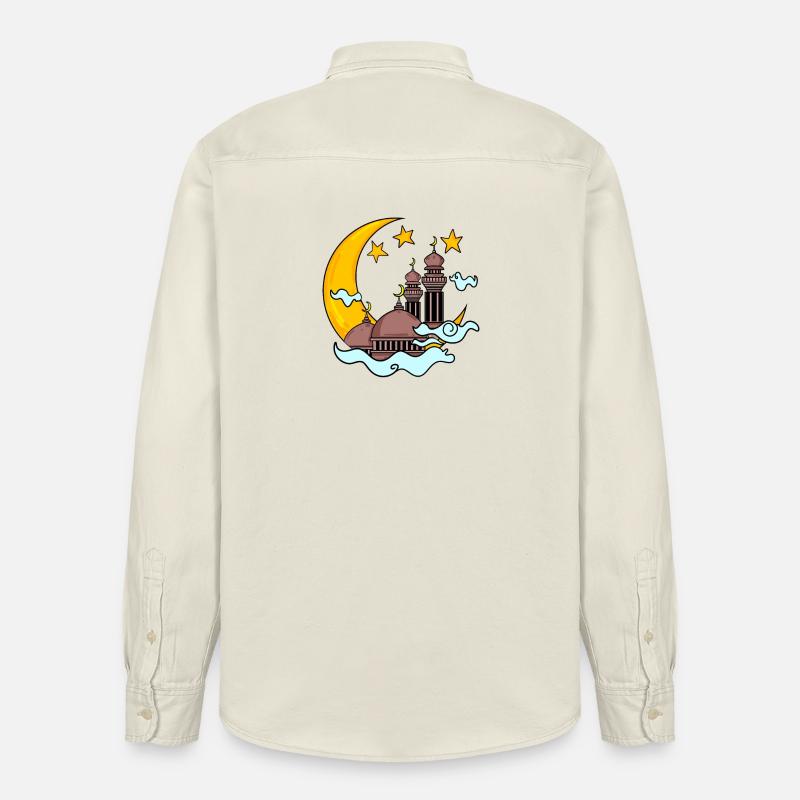 Moschee mit Halbmond - Relaxed Fit Unisex Organic Hemd von Stanley/Stella - Natur