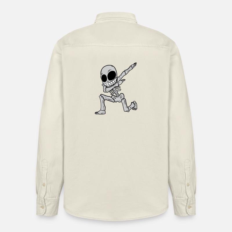 Dabbing de squelette - Chemise unisexe coupe décontractée bio Stanley/Stella - écru doux