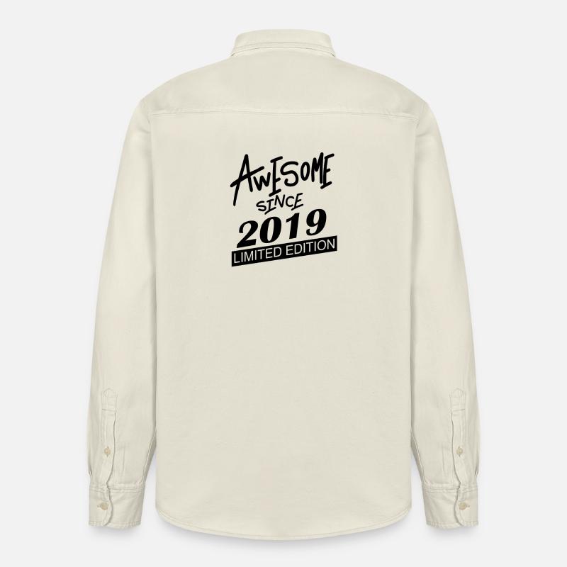 2019 - Millésime 2019 - Chemise unisexe coupe décontractée bio Stanley/Stella - écru doux