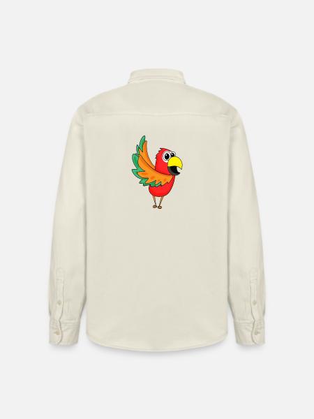 Parrot Jungle - Relaxed Fit Unisex Organic Shirt by Stanley/Stella - soft Ecru