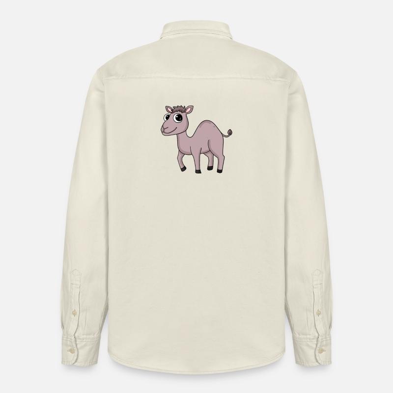 Niedliches Kamel - Relaxed Fit Unisex Organic Hemd von Stanley/Stella - Natur