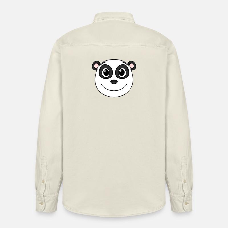 Panda Head Ours Mignon - Chemise unisexe coupe décontractée bio Stanley/Stella - écru doux