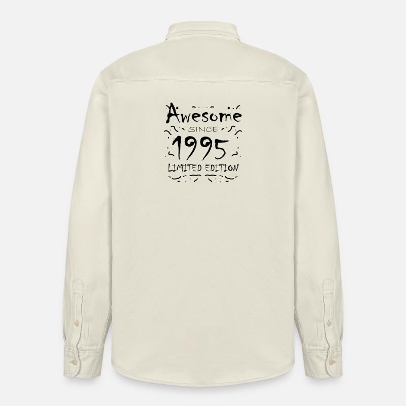 1995 - Né en 1995 - Chemise unisexe coupe décontractée bio Stanley/Stella - écru doux