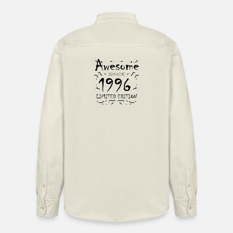 1996 - Né en 1996 - Chemise unisexe coupe décontractée bio Stanley/Stella - écru doux