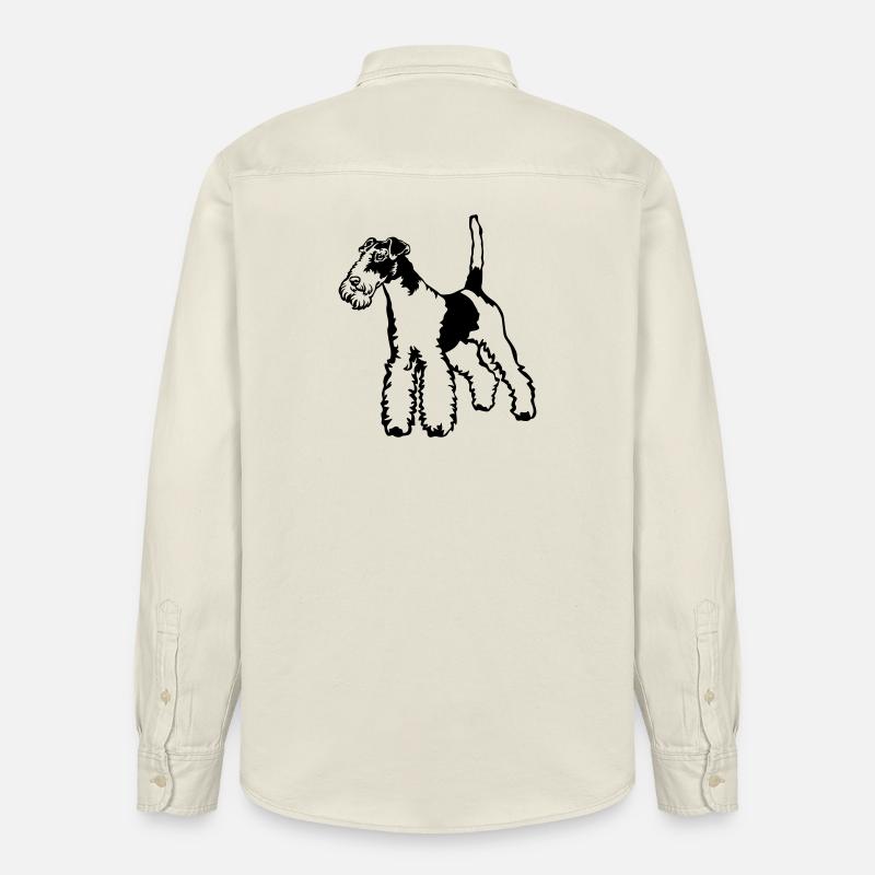 Foxterrier - Relaxed Fit Unisex Organic Hemd von Stanley/Stella - Natur