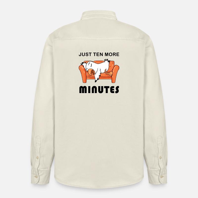 Plus que dix minutes - Chemise unisexe coupe décontractée bio Stanley/Stella - écru doux