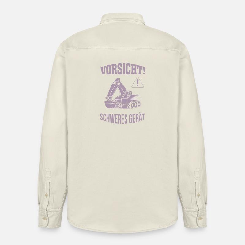 Bagger Baggerfahrer Baugeräteführer Schweres Gerät - Relaxed Fit Unisex Organic Hemd von Stanley/Stella - Natur