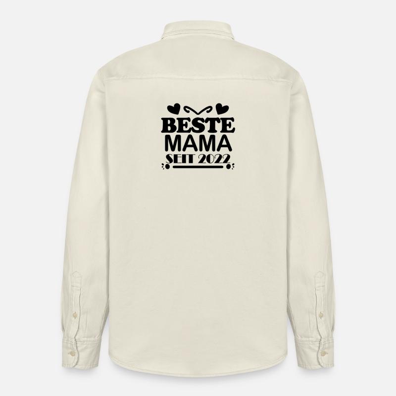 Beste Mama seit 2022 - Relaxed Fit Unisex Organic Hemd von Stanley/Stella - Natur