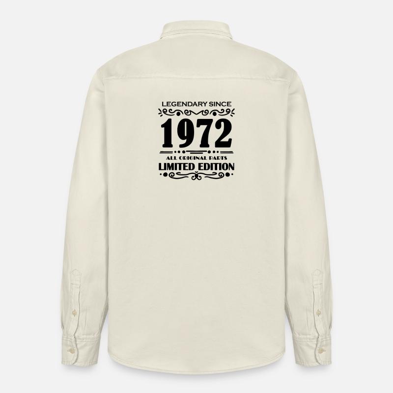 Année de construction 1972 - Chemise unisexe coupe décontractée bio Stanley/Stella - écru doux
