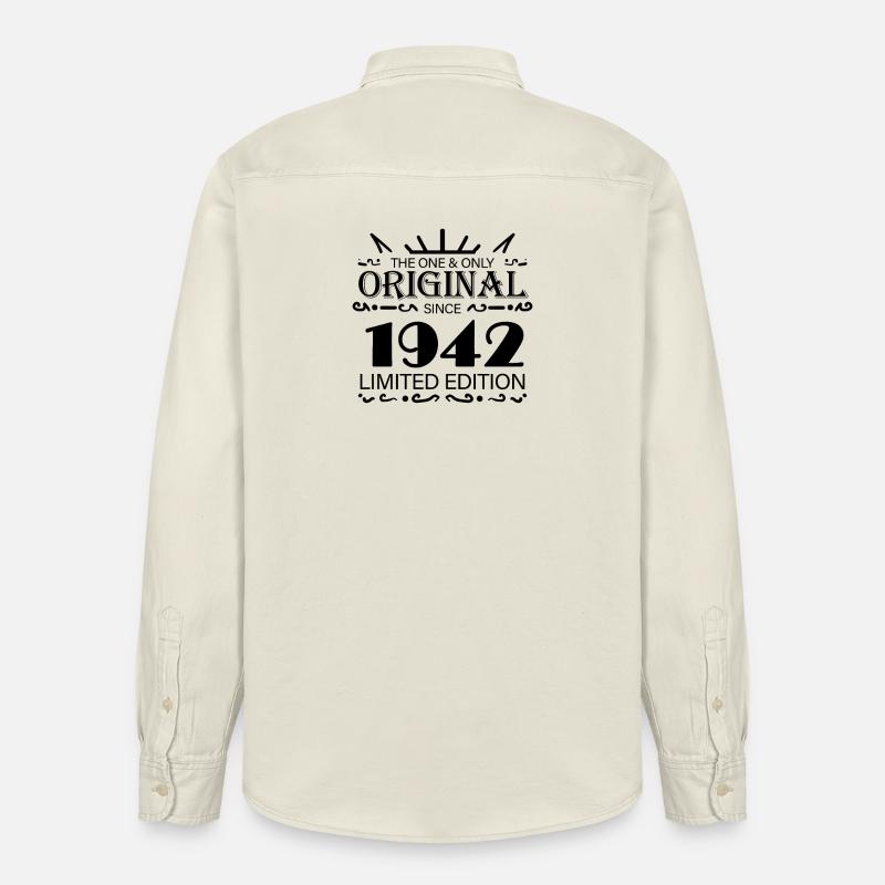 1942 - Année 1942 - Année 1942 - Chemise unisexe coupe décontractée bio Stanley/Stella - écru doux